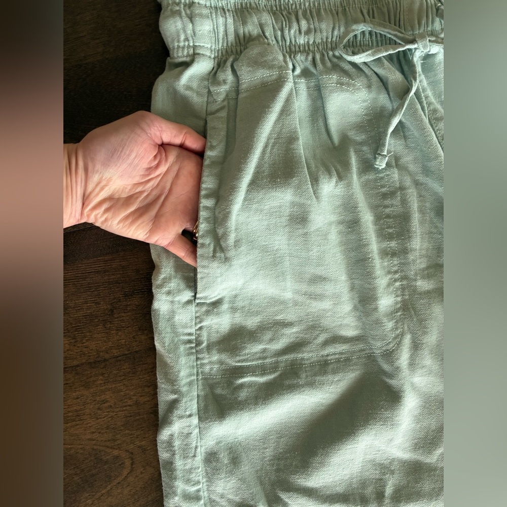 American Eagle Outfitters Wide Leg cotton/ Linen blend Pants - Picture 5 of 11